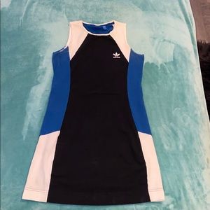Adidas colorblock cotton mini dress
